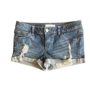 2.1 Denim‎ Cuffed Distressed Jean Shorts